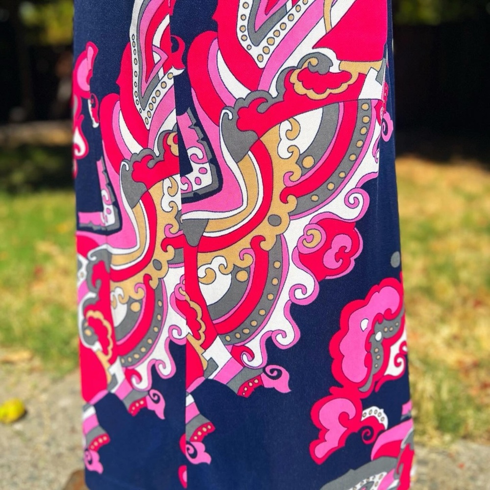 Late 1960s/Early 1970s European Made Psychedelic Butterfly Print Maxi Dress - Picture 5 of 8